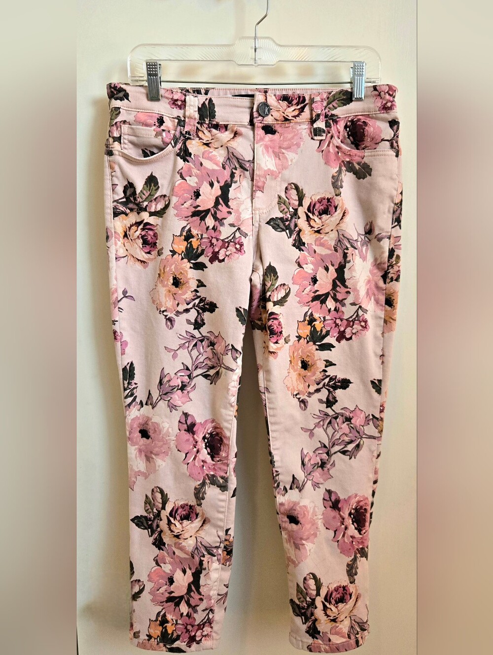 Kut from the Kloth Pink Floral Cropped Jeans